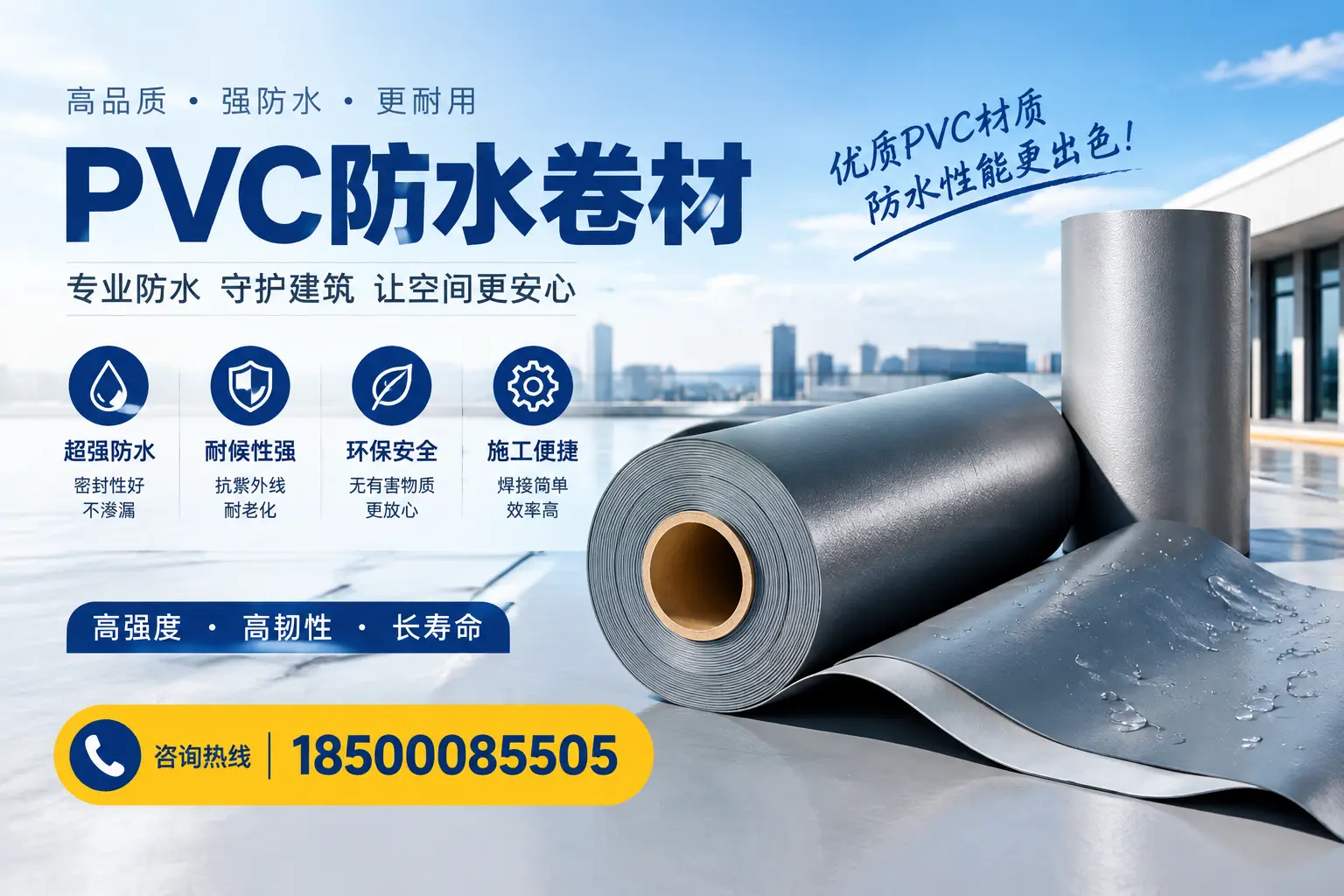 如何判断PVC防水卷材的质量优劣?石嘴山选购技巧